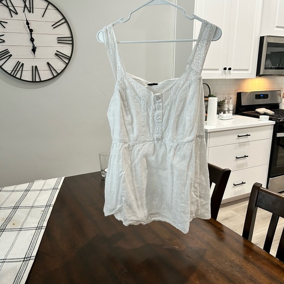 Torrid White Smocked Tank Top - Picture 9 of 9